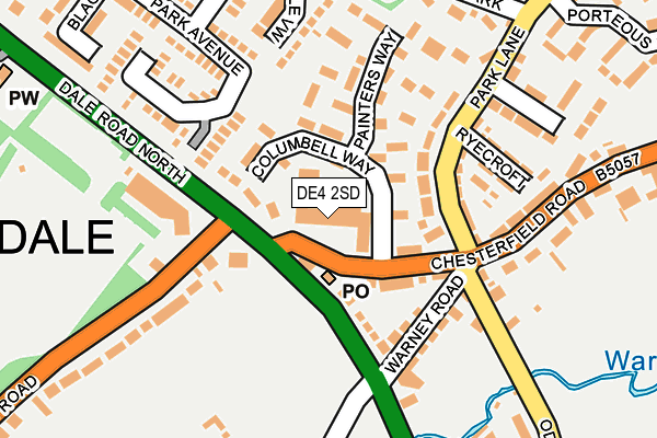 DE4 2SD map - OS OpenMap – Local (Ordnance Survey)