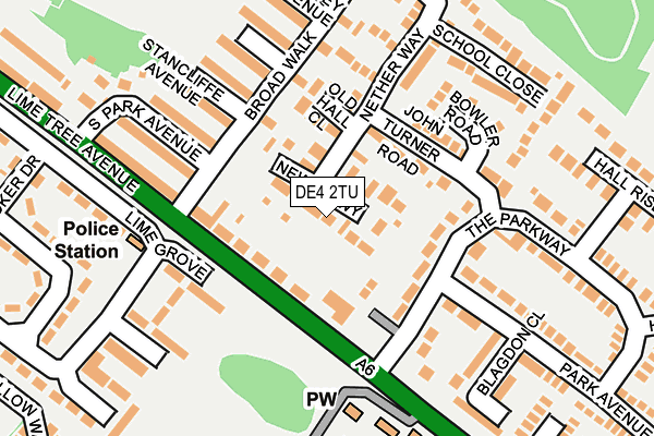 DE4 2TU map - OS OpenMap – Local (Ordnance Survey)