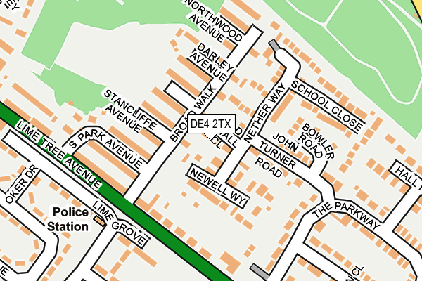 DE4 2TX map - OS OpenMap – Local (Ordnance Survey)