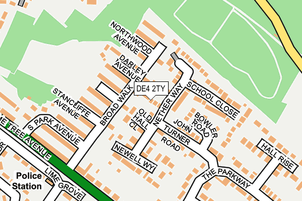 DE4 2TY map - OS OpenMap – Local (Ordnance Survey)