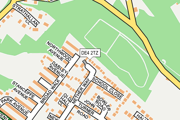 DE4 2TZ map - OS OpenMap – Local (Ordnance Survey)