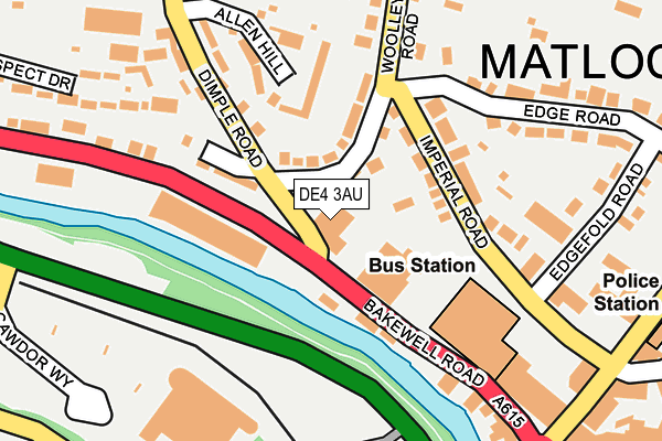 DE4 3AU map - OS OpenMap – Local (Ordnance Survey)