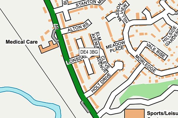 DE4 3BG map - OS OpenMap – Local (Ordnance Survey)
