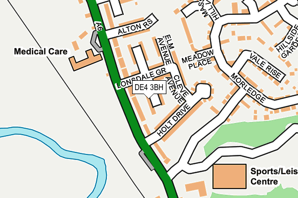 DE4 3BH map - OS OpenMap – Local (Ordnance Survey)