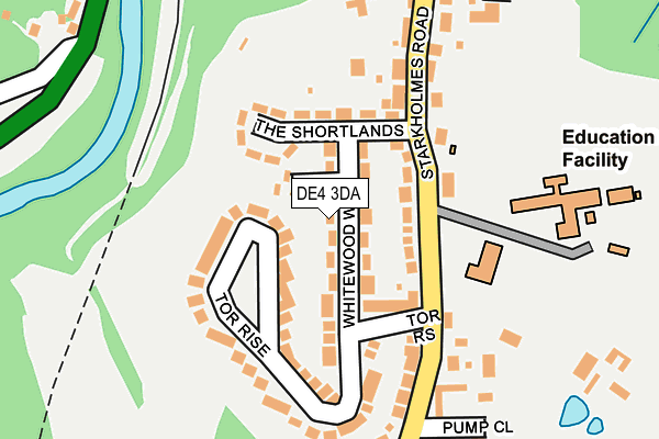 DE4 3DA map - OS OpenMap – Local (Ordnance Survey)