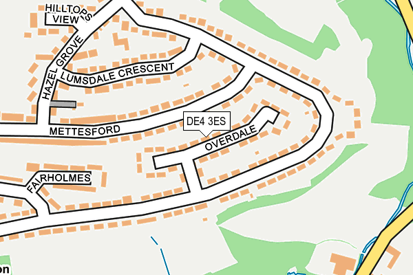 DE4 3ES map - OS OpenMap – Local (Ordnance Survey)