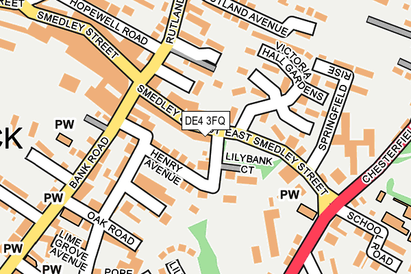 DE4 3FQ map - OS OpenMap – Local (Ordnance Survey)