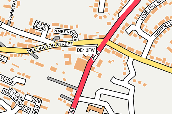 DE4 3FW map - OS OpenMap – Local (Ordnance Survey)