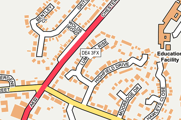 DE4 3FX map - OS OpenMap – Local (Ordnance Survey)