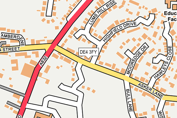 DE4 3FY map - OS OpenMap – Local (Ordnance Survey)