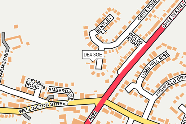 DE4 3GE map - OS OpenMap – Local (Ordnance Survey)