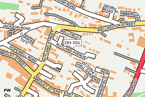 DE4 3GQ map - OS OpenMap – Local (Ordnance Survey)