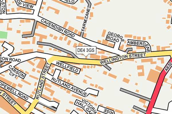 DE4 3GS map - OS OpenMap – Local (Ordnance Survey)