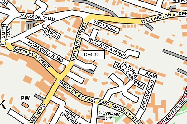 DE4 3GT map - OS OpenMap – Local (Ordnance Survey)