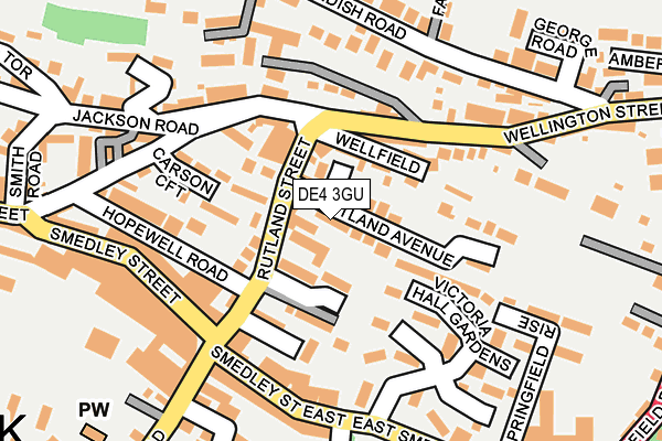 DE4 3GU map - OS OpenMap – Local (Ordnance Survey)