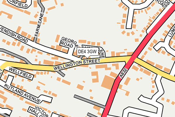 DE4 3GW map - OS OpenMap – Local (Ordnance Survey)