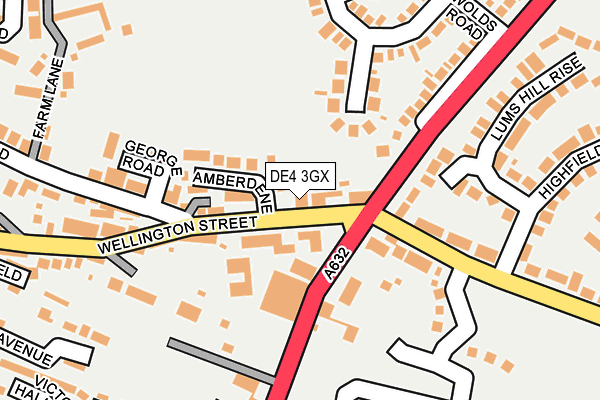 DE4 3GX map - OS OpenMap – Local (Ordnance Survey)