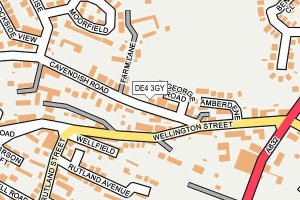 DE4 3GY map - OS OpenMap – Local (Ordnance Survey)