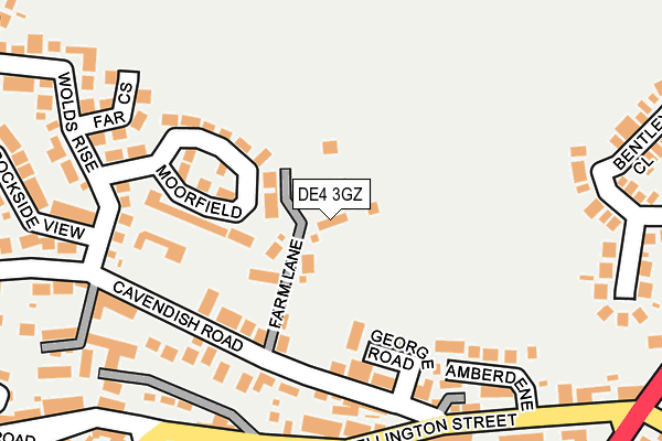 DE4 3GZ map - OS OpenMap – Local (Ordnance Survey)
