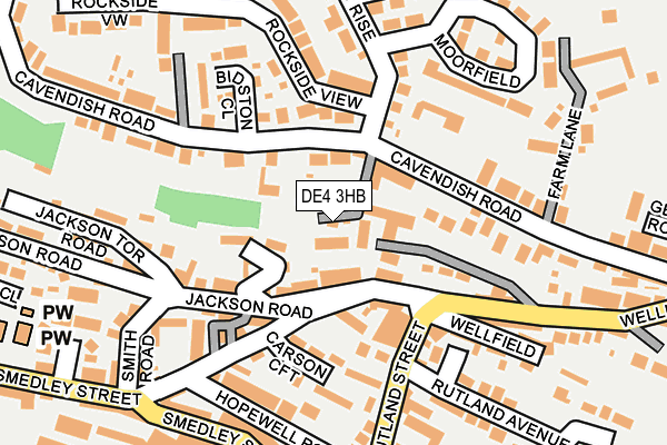 DE4 3HB map - OS OpenMap – Local (Ordnance Survey)