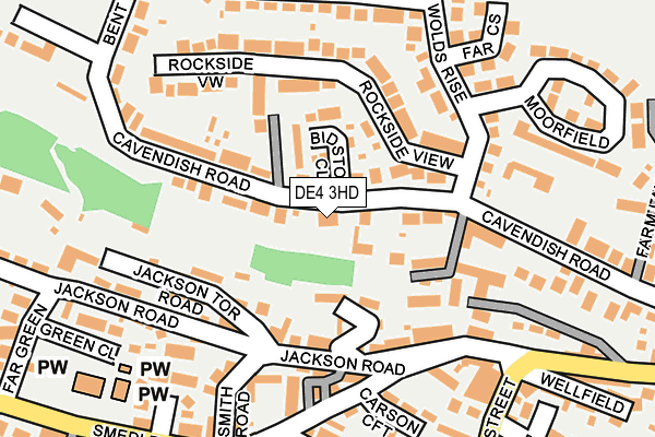 DE4 3HD map - OS OpenMap – Local (Ordnance Survey)