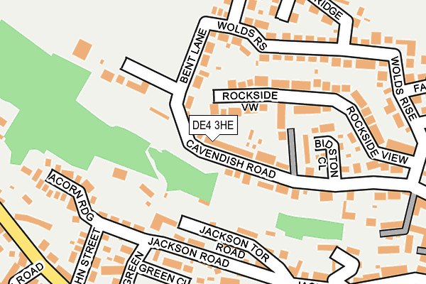 DE4 3HE map - OS OpenMap – Local (Ordnance Survey)