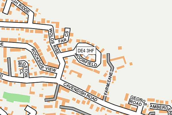 DE4 3HF map - OS OpenMap – Local (Ordnance Survey)