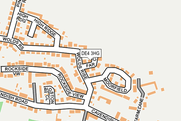 DE4 3HG map - OS OpenMap – Local (Ordnance Survey)