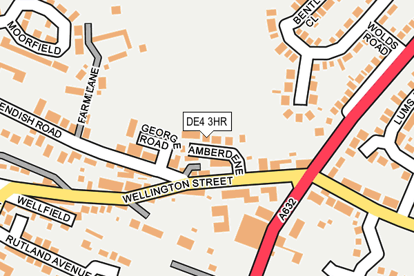 DE4 3HR map - OS OpenMap – Local (Ordnance Survey)