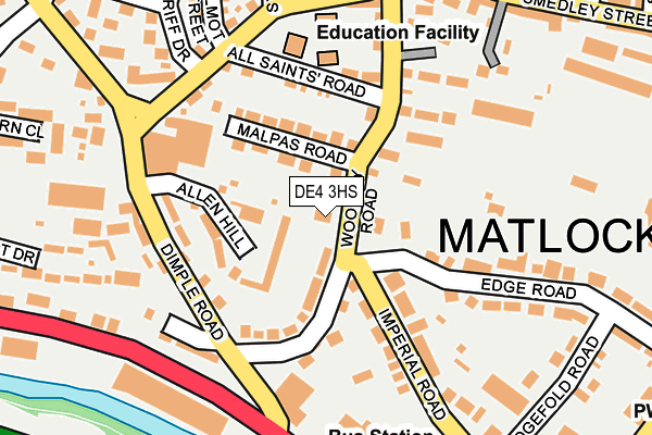 DE4 3HS map - OS OpenMap – Local (Ordnance Survey)