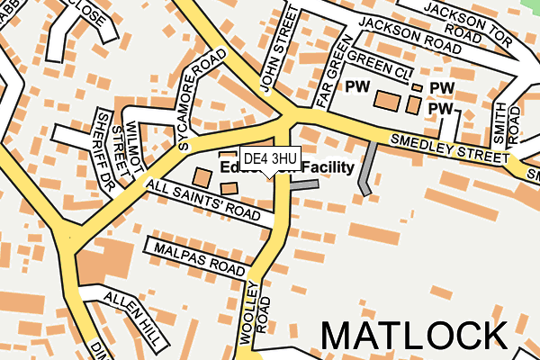 DE4 3HU map - OS OpenMap – Local (Ordnance Survey)