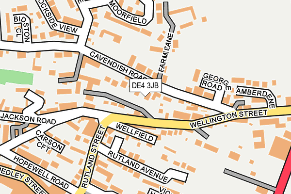 DE4 3JB map - OS OpenMap – Local (Ordnance Survey)