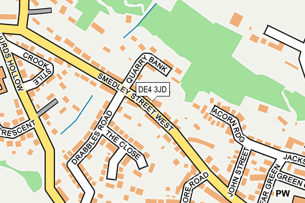 DE4 3JD map - OS OpenMap – Local (Ordnance Survey)