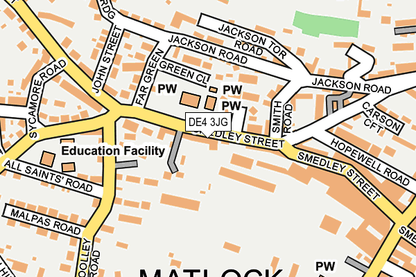DE4 3JG map - OS OpenMap – Local (Ordnance Survey)