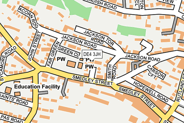 DE4 3JH map - OS OpenMap – Local (Ordnance Survey)