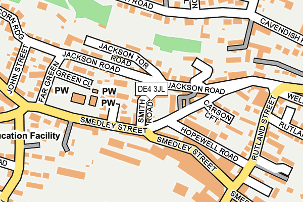 DE4 3JL map - OS OpenMap – Local (Ordnance Survey)
