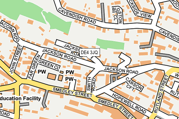 DE4 3JQ map - OS OpenMap – Local (Ordnance Survey)