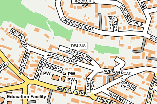DE4 3JS map - OS OpenMap – Local (Ordnance Survey)