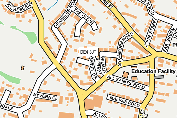 DE4 3JT map - OS OpenMap – Local (Ordnance Survey)
