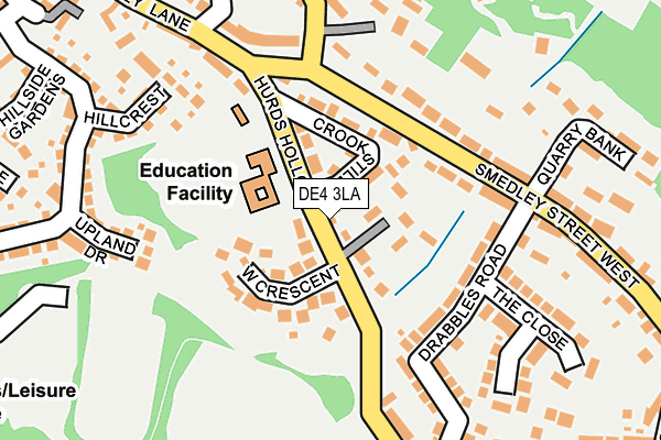 DE4 3LA map - OS OpenMap – Local (Ordnance Survey)
