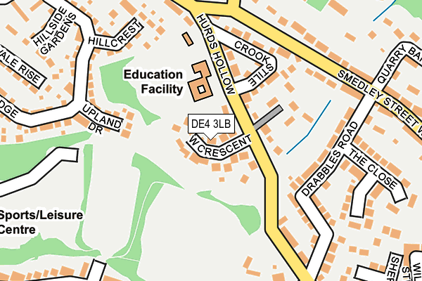 DE4 3LB map - OS OpenMap – Local (Ordnance Survey)