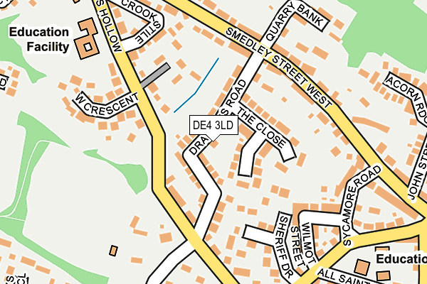 DE4 3LD map - OS OpenMap – Local (Ordnance Survey)