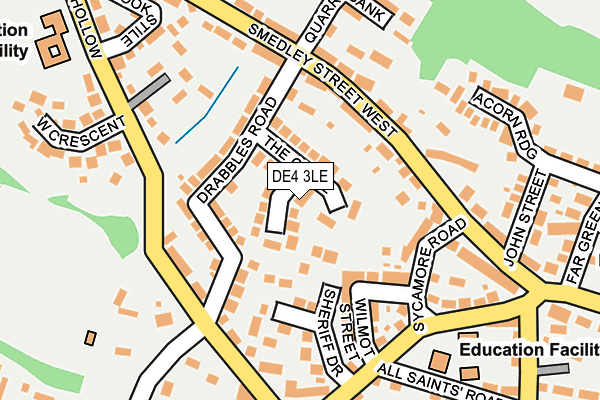 DE4 3LE map - OS OpenMap – Local (Ordnance Survey)