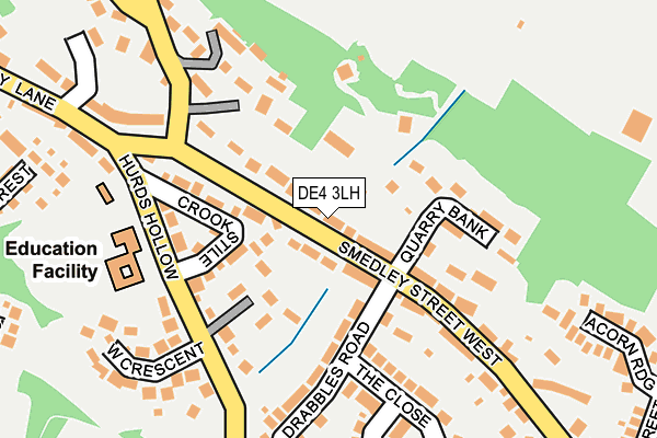 DE4 3LH map - OS OpenMap – Local (Ordnance Survey)
