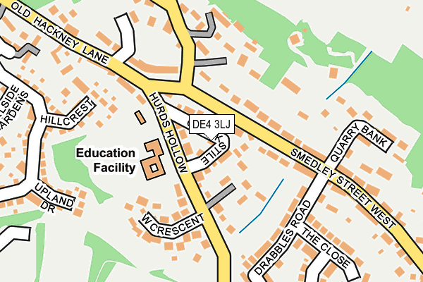 DE4 3LJ map - OS OpenMap – Local (Ordnance Survey)