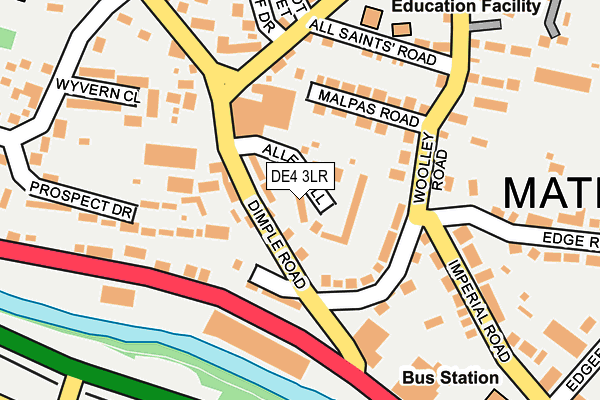 DE4 3LR map - OS OpenMap – Local (Ordnance Survey)
