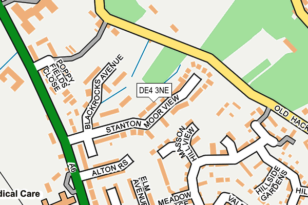 DE4 3NE map - OS OpenMap – Local (Ordnance Survey)