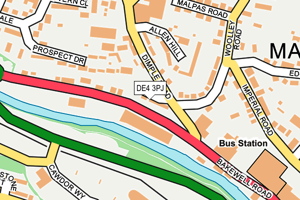 DE4 3PJ map - OS OpenMap – Local (Ordnance Survey)