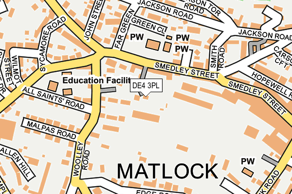 DE4 3PL map - OS OpenMap – Local (Ordnance Survey)