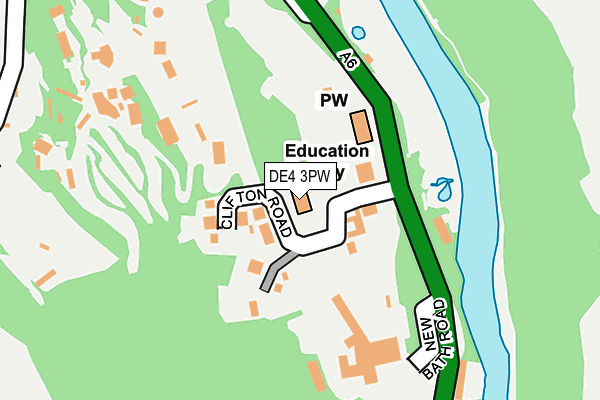 DE4 3PW map - OS OpenMap – Local (Ordnance Survey)